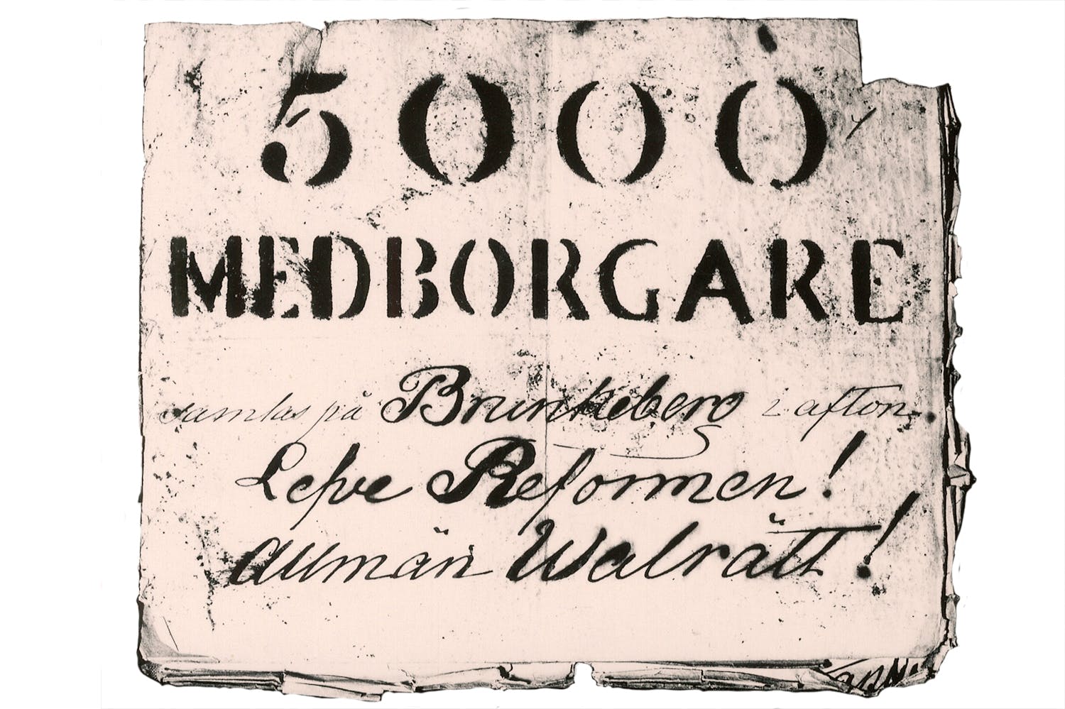 marsoroligheterna stockholm 1848 plakat